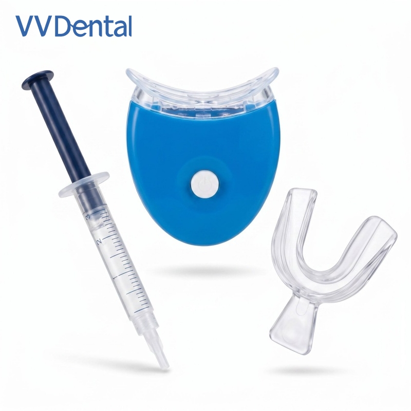 Teeth Whitening Gel Syringes - Portable Tooth Bleaching Kit Single LED