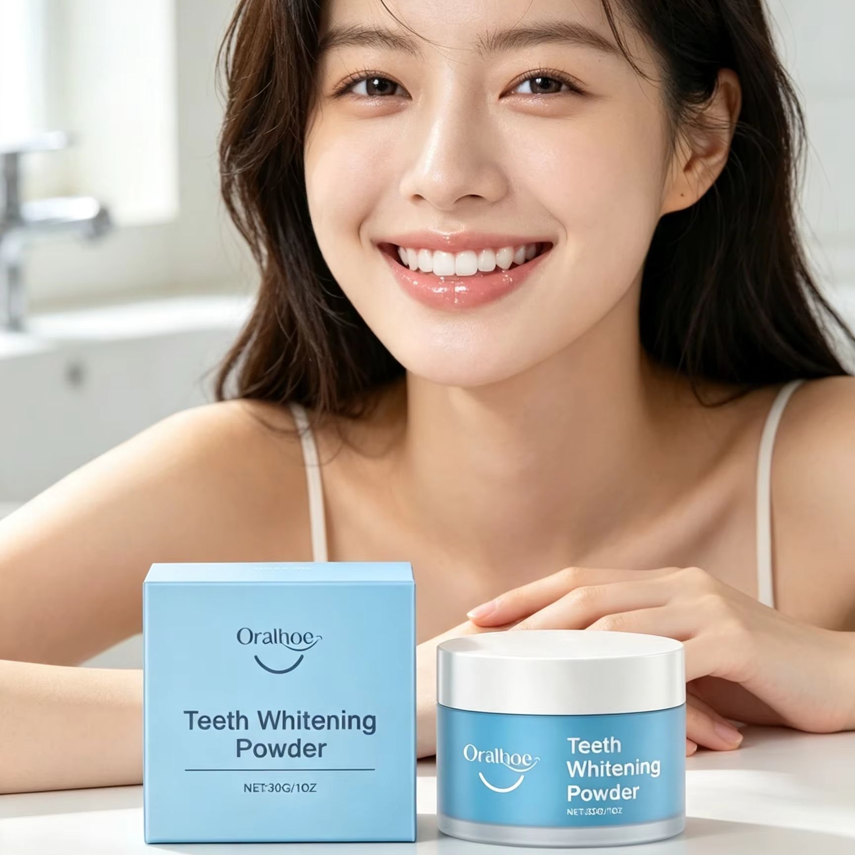 Oralhoe Tooth Powder for Brush - Teeth Whitening App review and price
