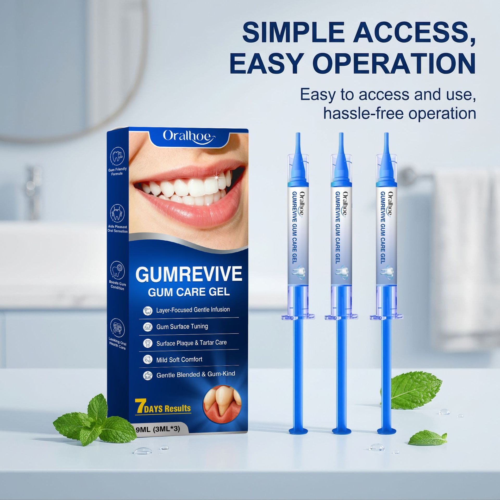 Oral Care Gel 3Pcs Gum Cleanin - Teeth Whitening Gel Syringes review and price