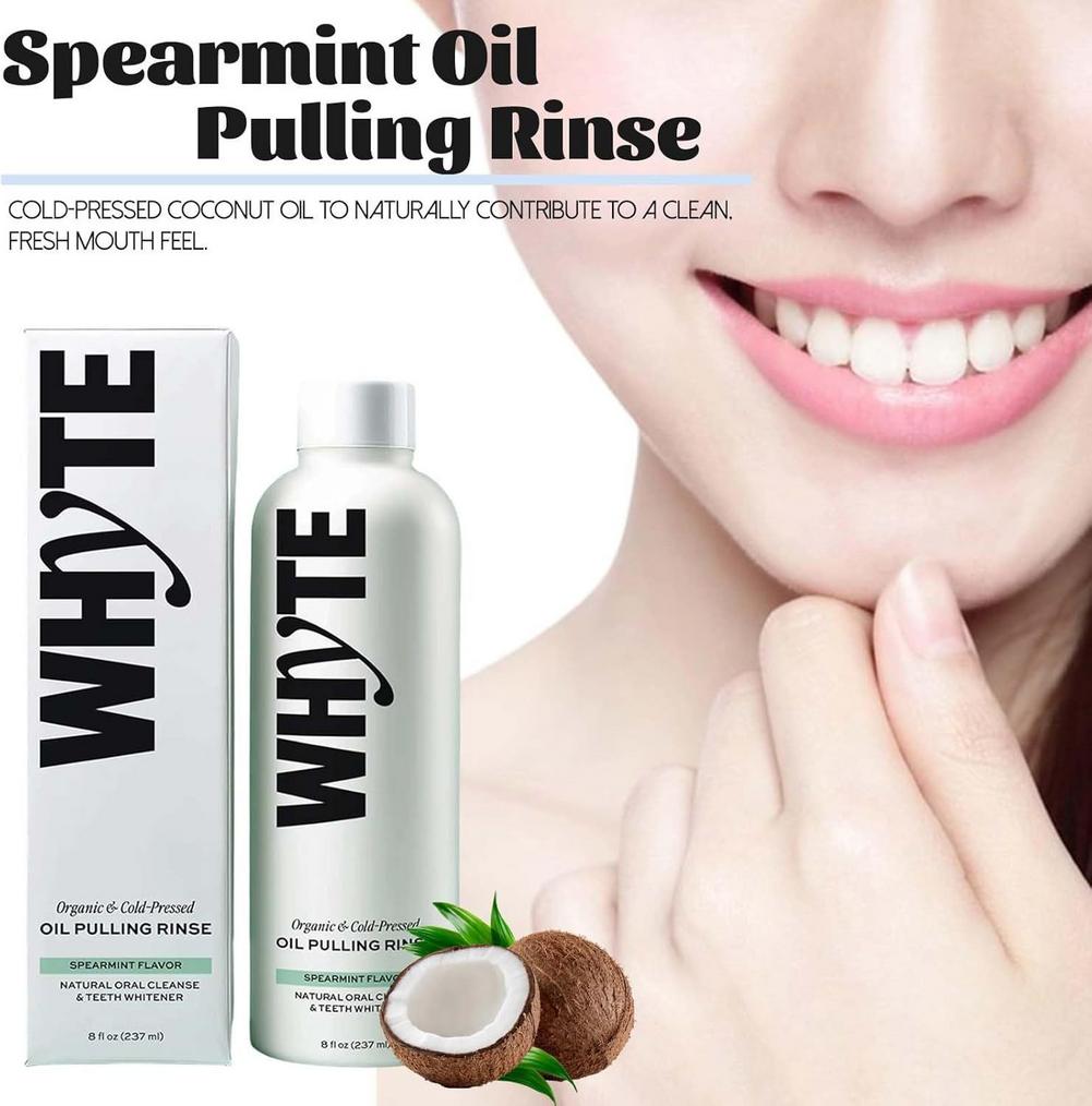 WHYTE Organic Cold Pressed Oil - Teeth Whitening Oil Pulling review and price