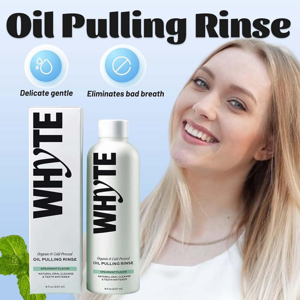 WHYTE Organic Cold Pressed Oil - Teeth Whitening Oil Pulling review and price