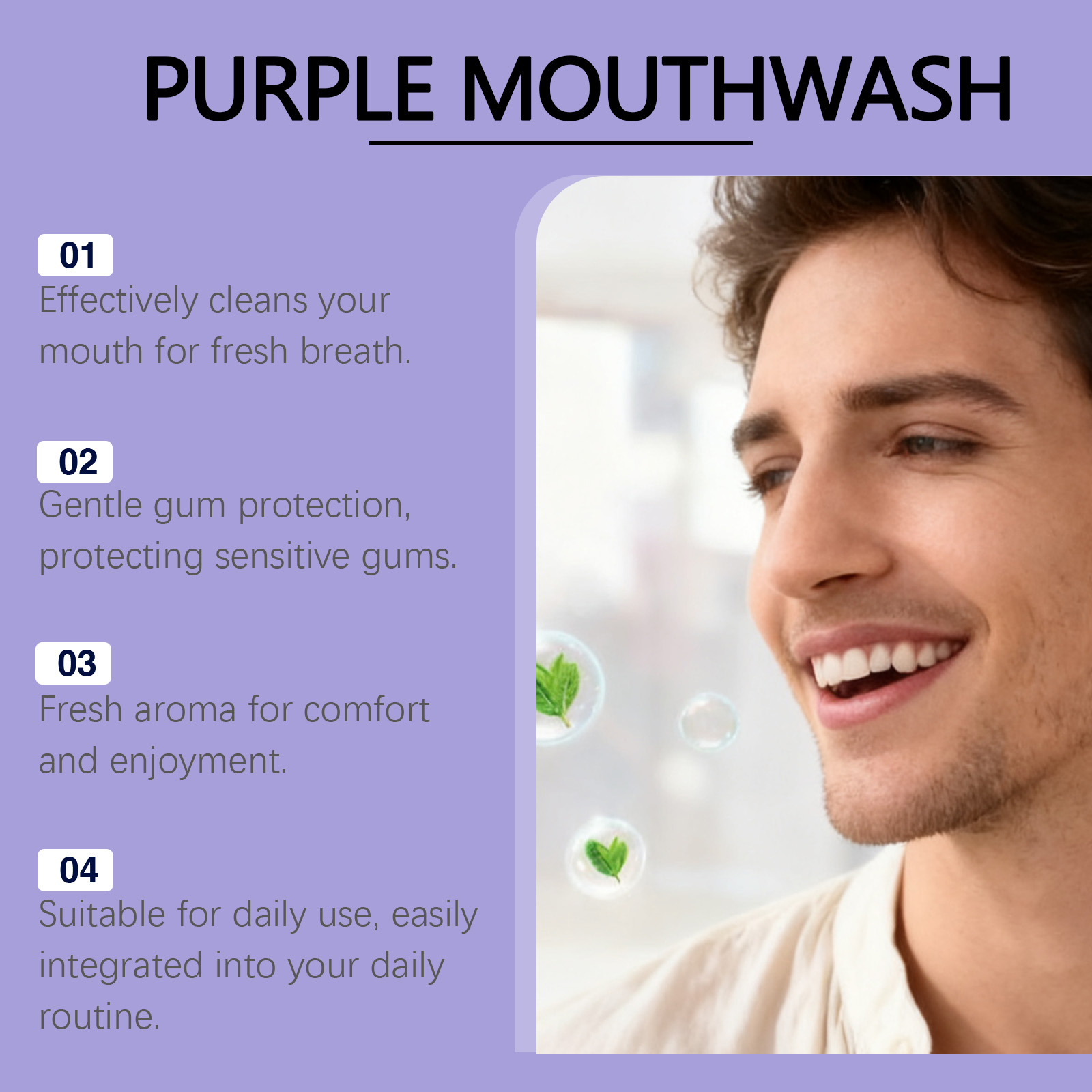 Natural Mint Flavor Purple Mou - Teeth Whitening Xylitol review and price