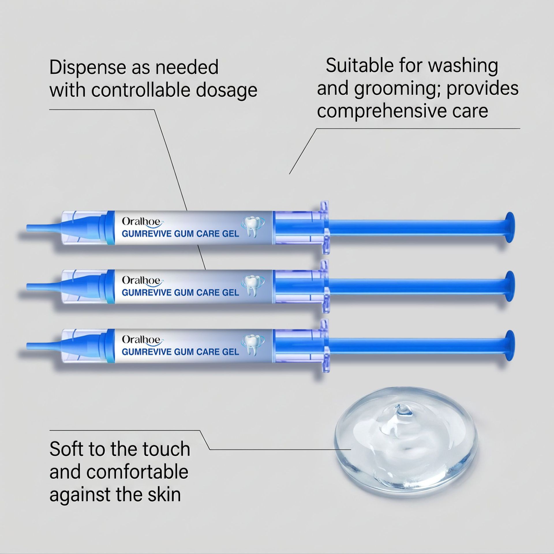 Gum Care Gel 3Pcs 9ml Oral Cle - Teeth Whitening Gel Syringes review and price