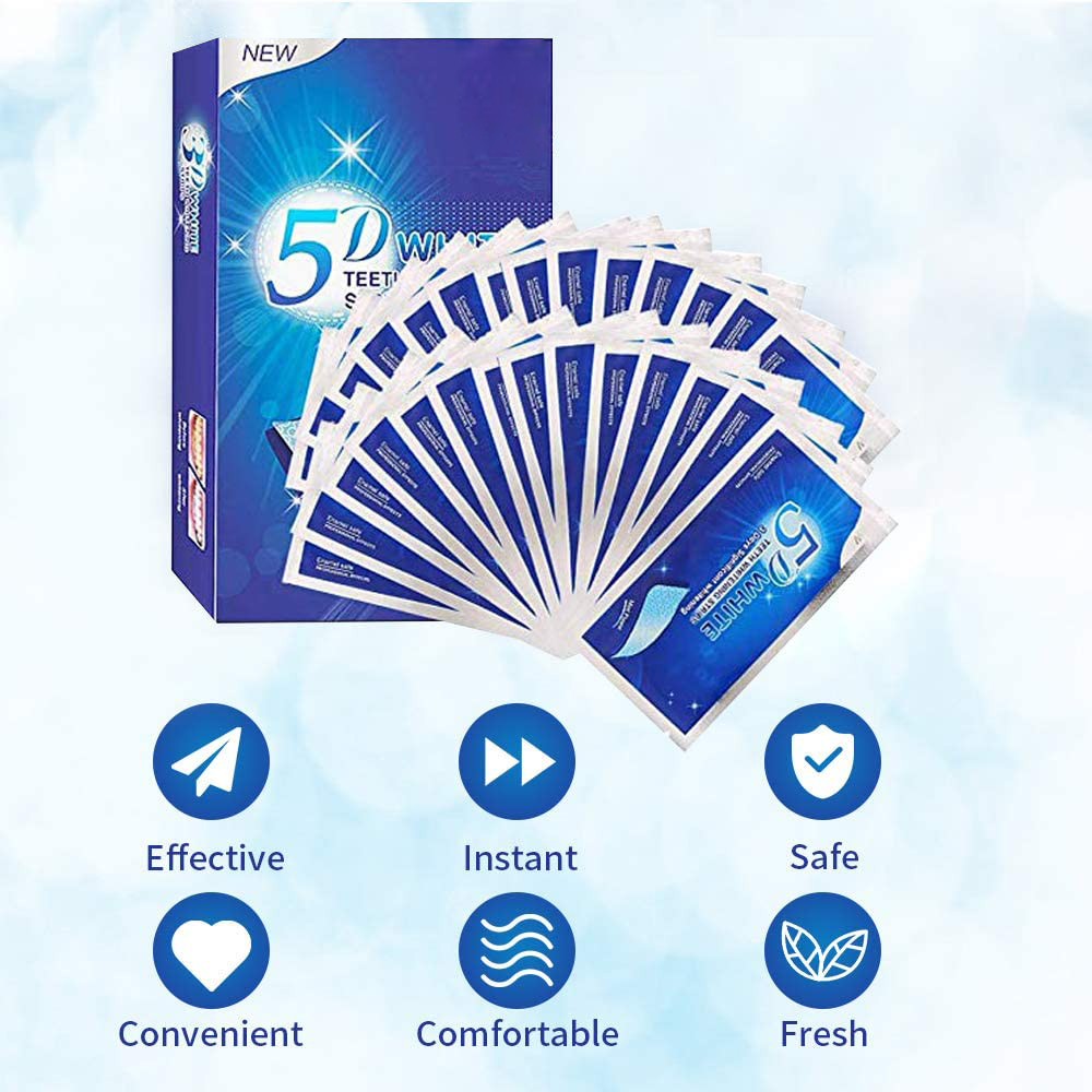5D White Teeth Whitening Strip - Teeth Whitening Gel Peroxide review and price