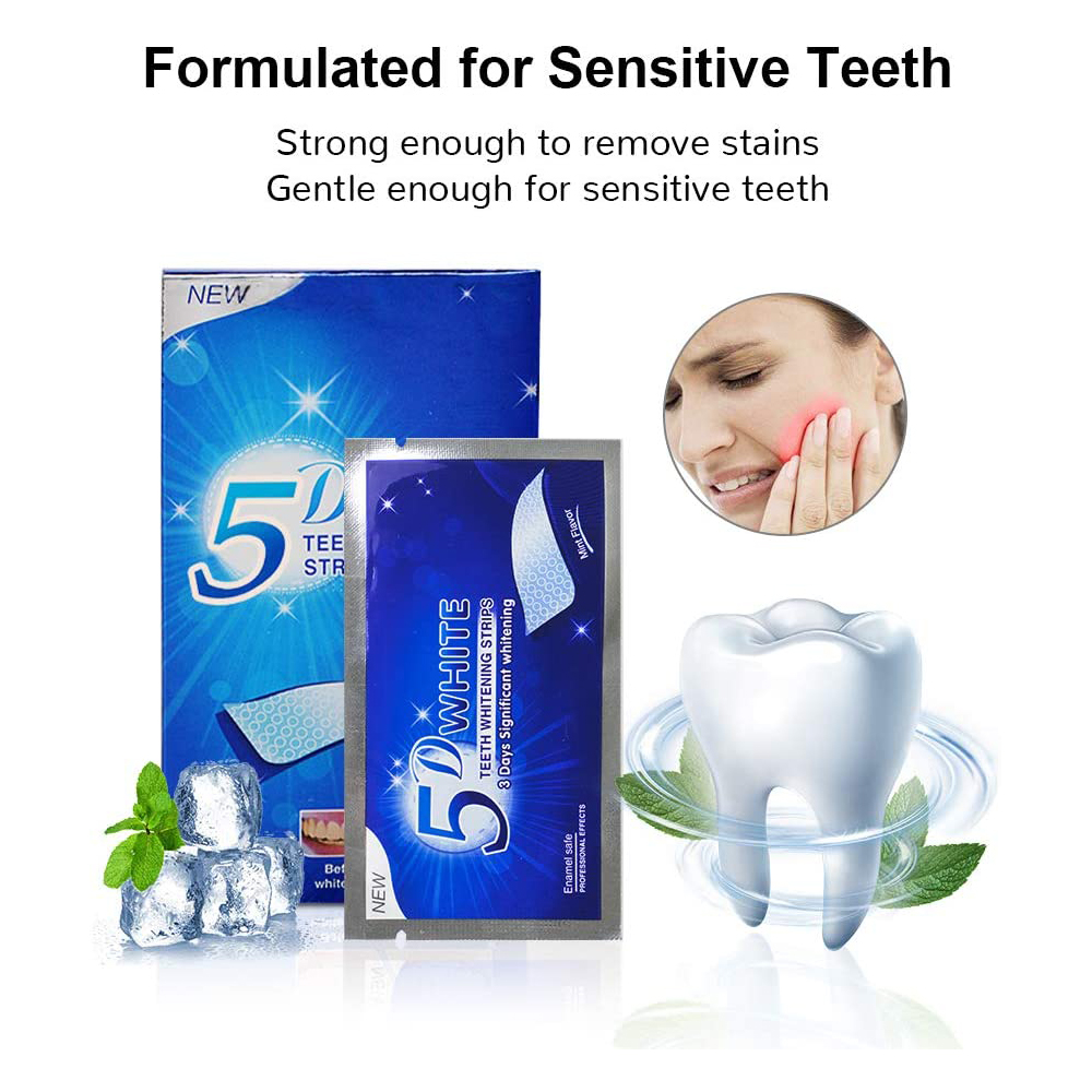 5D White Teeth Whitening Strip - Teeth Whitening Gel Peroxide review and price